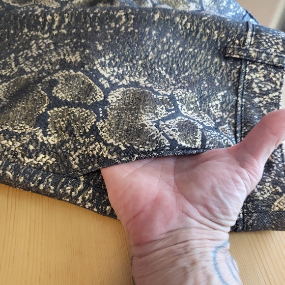 Metallic Gold Snakeskin Trousers - Picture 9 of 14